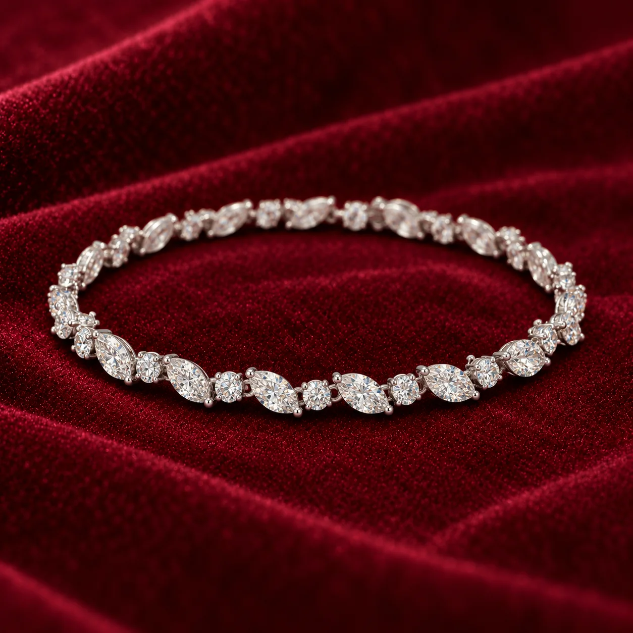Marquise & Round Diamond Bracelet