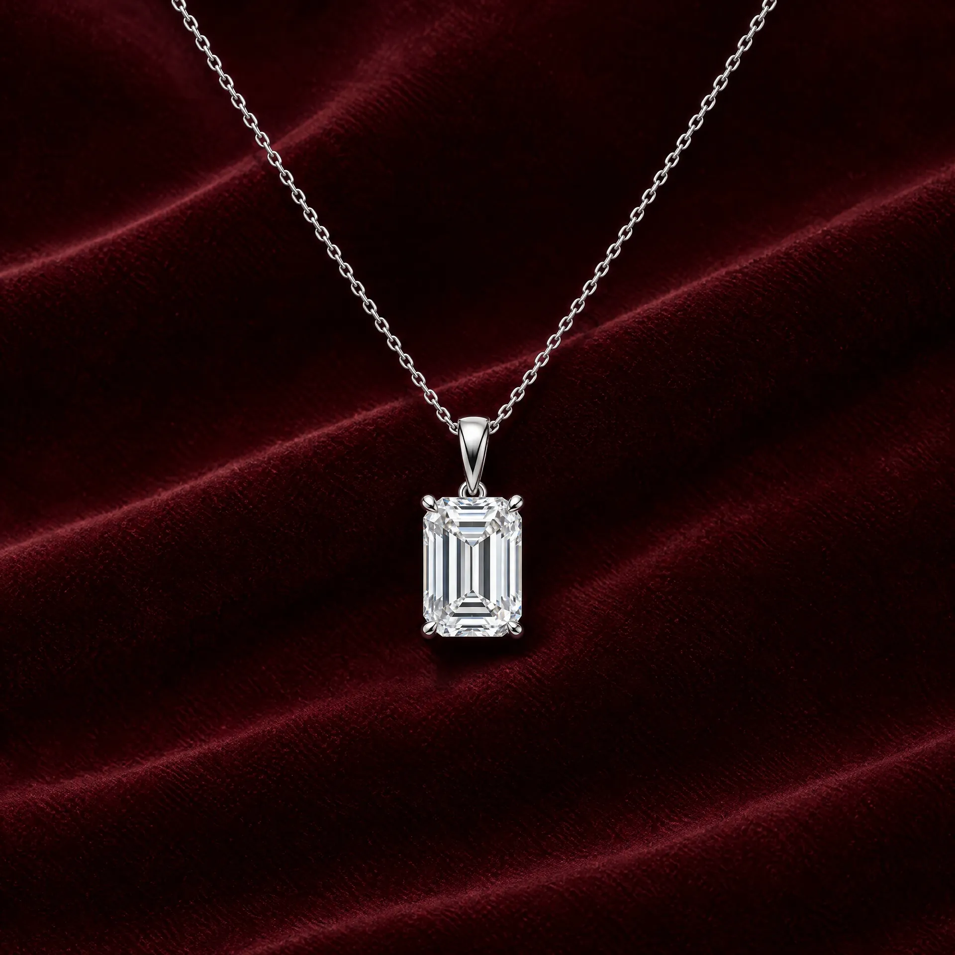 Emerald-Cut Solitaire Pendant