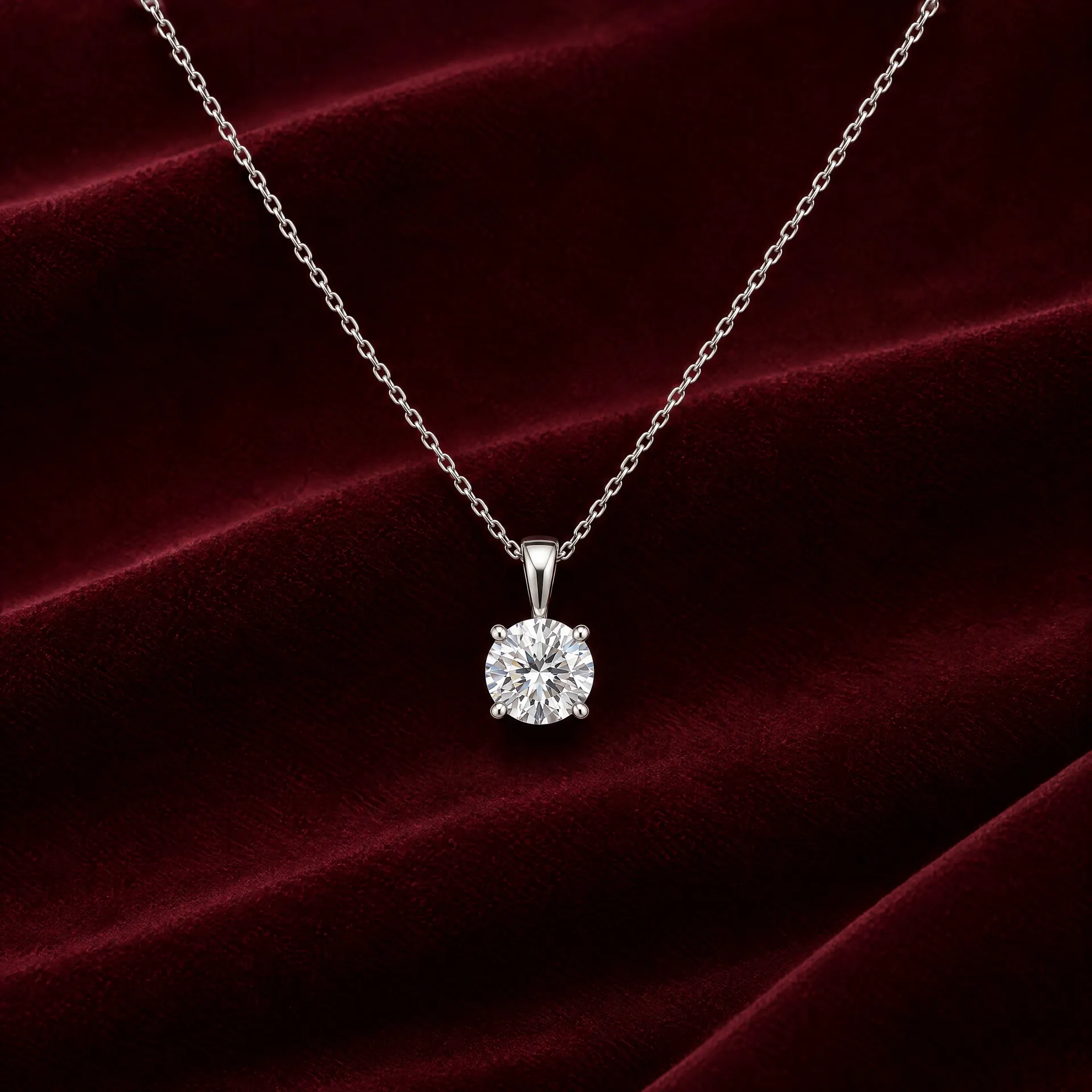 Round Solitaire Pendant