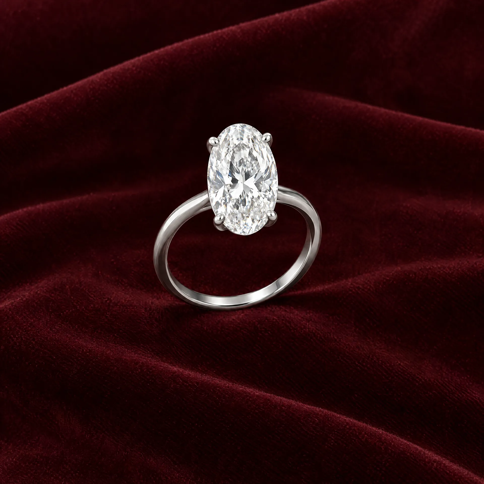 Oval Solitaire Ring