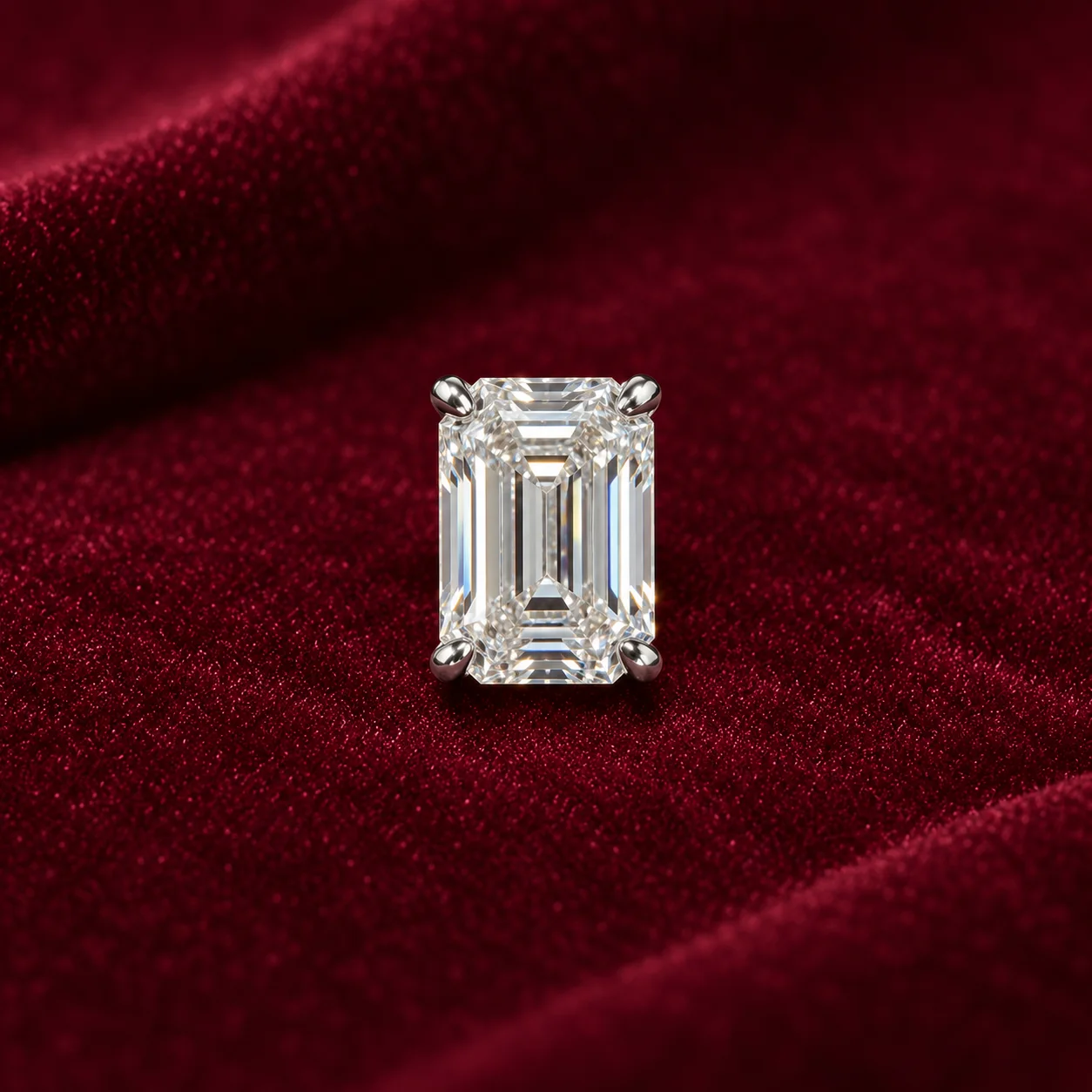 Emerald-Cut Diamond Studs