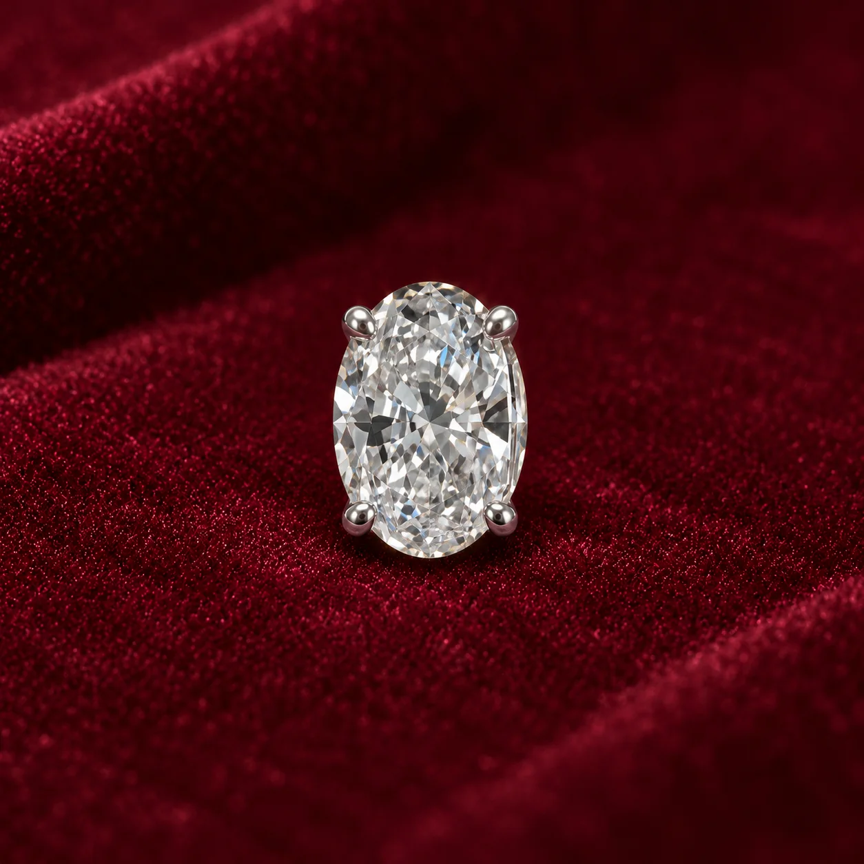 Oval Diamond Studs